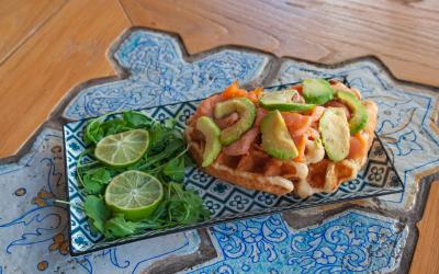 Waffle Salmone e Avocado