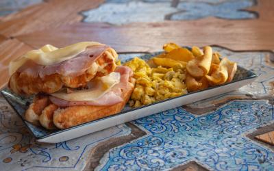 Waffle Cotto e Formaggio